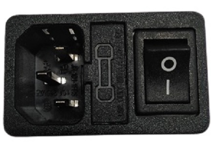 CA-101-1FRS- POWER KONNEKTÖR,SİGORTALI,ANAHTARLI,GEÇMELİ