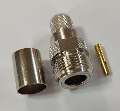 N DİŞİ RG213,214,LMR400 SIKMALI  (CRIMP) KONNEKTÖR