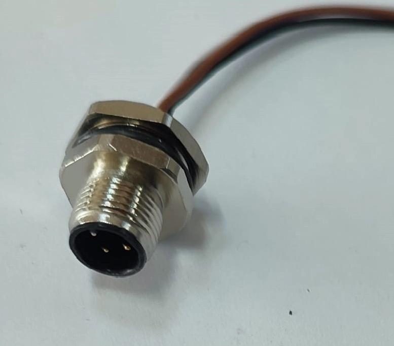 M12 4 PİN PANEL ERKEK KABLOLU SIZDIRMAZ KONNEKTÖR