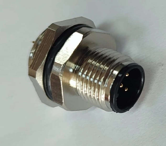 M12 5 PİN PANEL ERKEK SIZDIRMAZ KONNEKTÖR