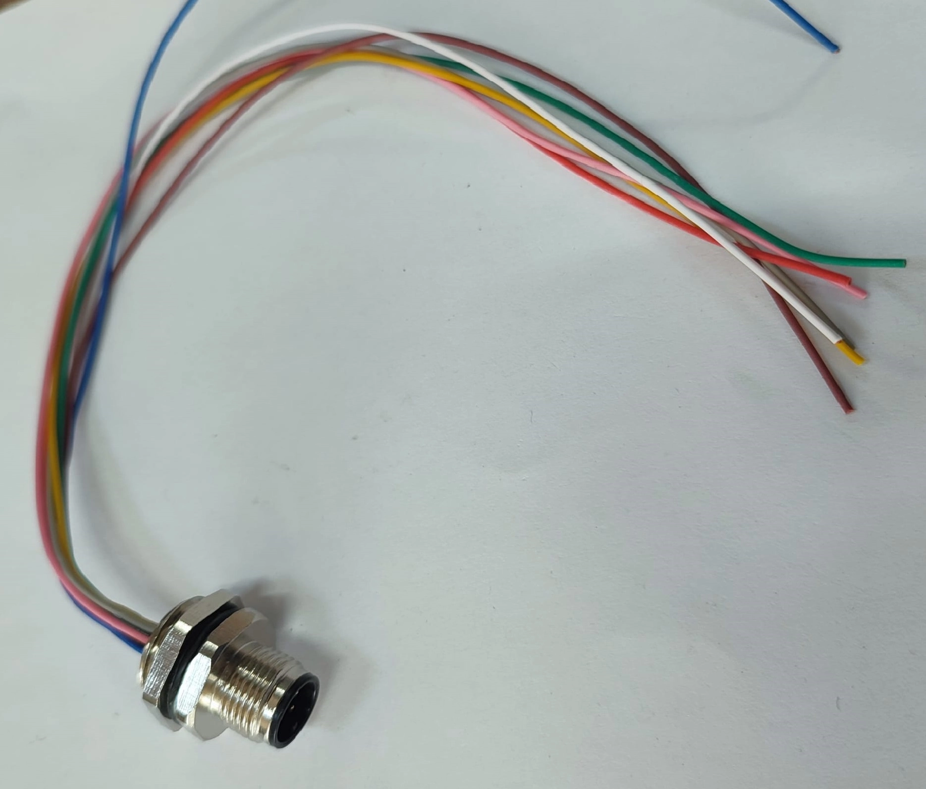 M12 8 PİN PANEL ERKEK KABLOLU SIZDIRMAZ KONNEKTÖR