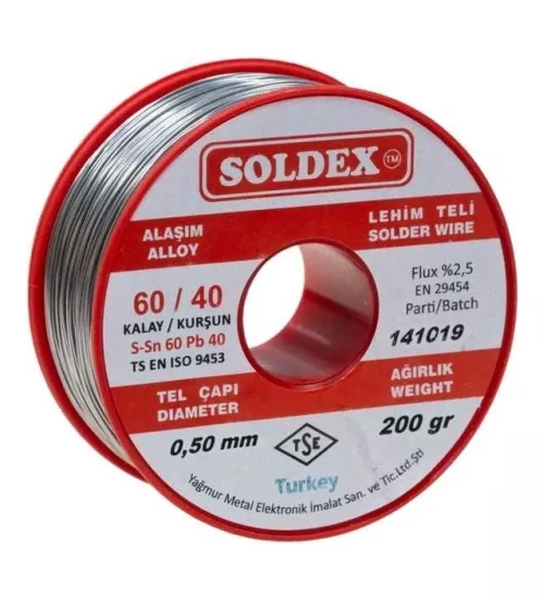 SOLDEX 0,5 MM SN60/PB40 200 GR LEHİM TELİ