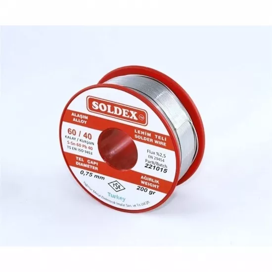 SOLDEX 0,75 MM SN60/PB40 200 GR LEHİM TELİ