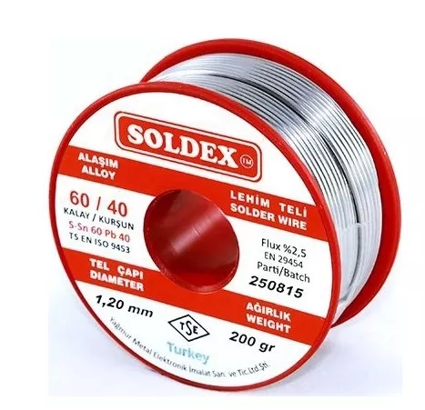 SOLDEX 1,2 MM SN60/PB40 200 GR LEHİM TELİ
