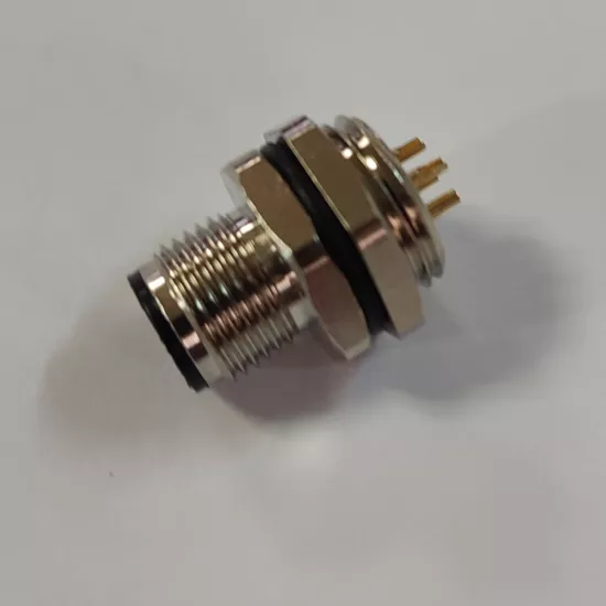 M12 4 PİN PANEL ERKEK SIZDIRMAZ KONNEKTÖR