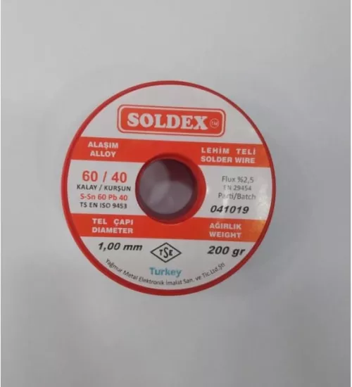 SOLDEX 1 MM SN60/PB40 200 GR LEHİM TELİ