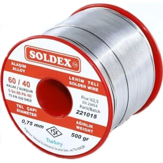 SOLDEX 0,75 MM SN60/PB40 500 GR LEHİM TELİ