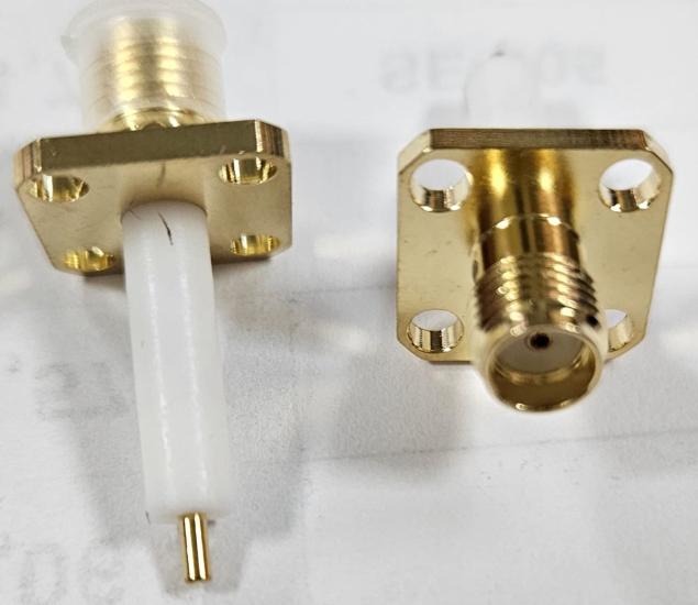 SMA KONNEKTÖR,PCB,ÇERÇEVELİ (FLANŞLI)